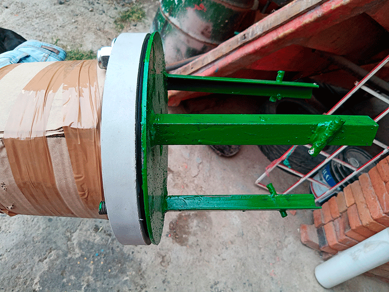 base de cimentacion para sujecion de palmera